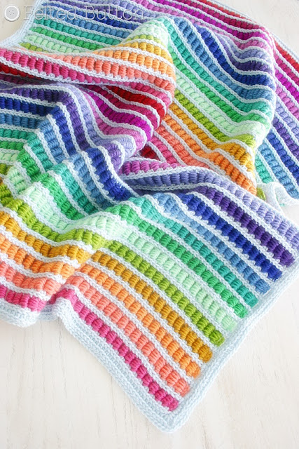 Abacus Blanket crochet pattern by Susan Carlson of Felted Button--Colorful Crochet Patterns