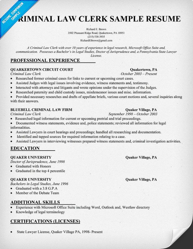Law Clerk Resumes Collage Template - 27 With Law Clerk Resumes Samples Resume Format