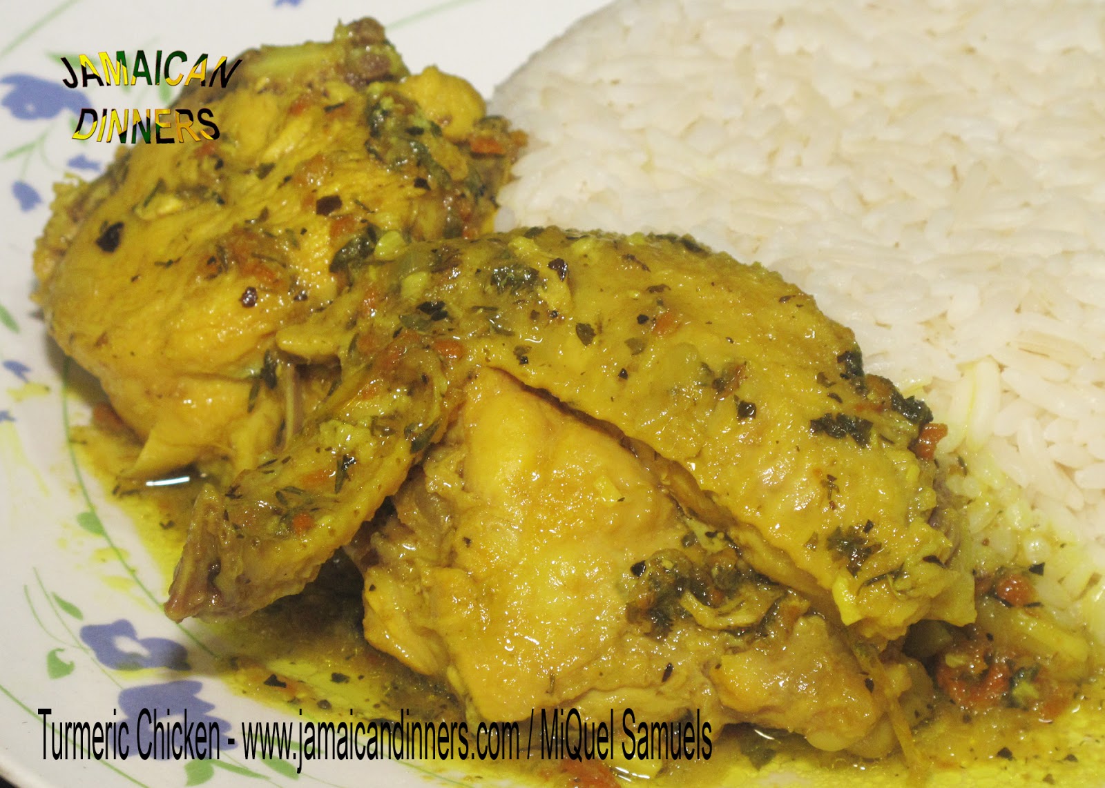 TURMERIC CHICKEN aka CURRIED CHICKEN JAMAICAN COOKED FOOD GUIDE