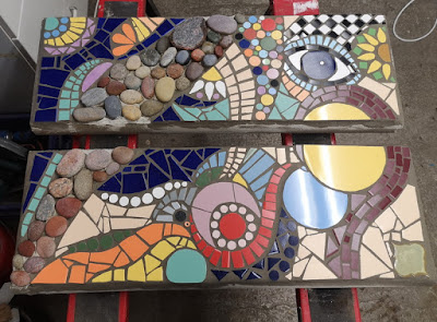 Trittplatten aus Mosaik