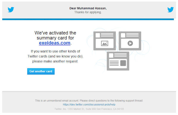 Twitter Card E-Mail Twitter Card E-Mail