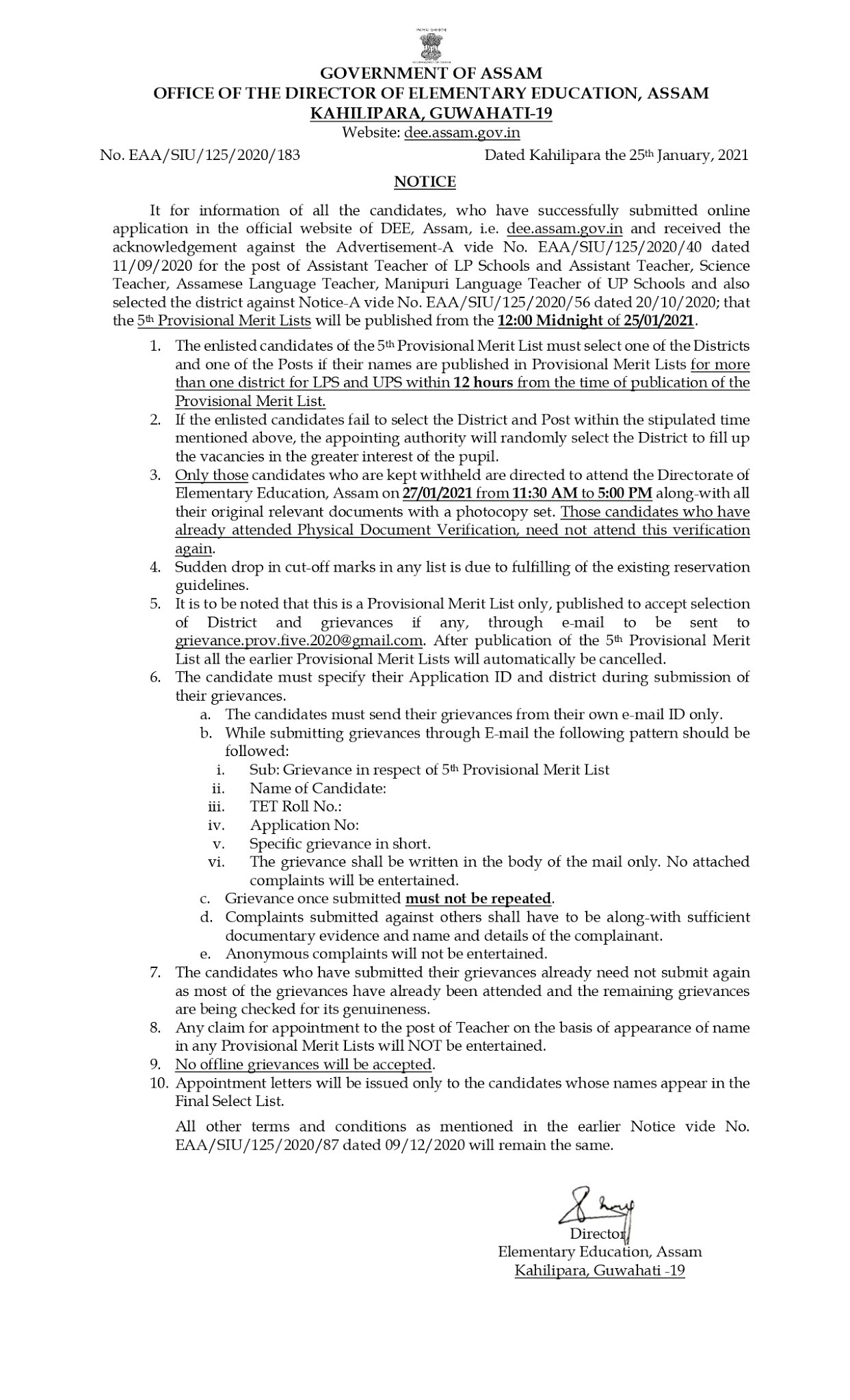 DEE Assam 5th Provisional Merit List 2021 Download District Wise Merit dee-assam-5th-provisional-merit-list-2021-download-district-wise-merit