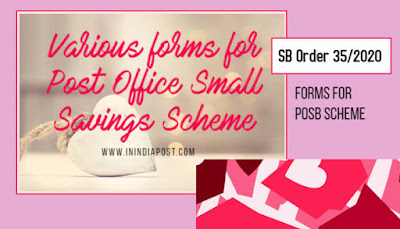Various forms for Post Office Small Saving Scheme in English and Hindi Various forms for Post Office Small Saving Scheme in English and Hindi