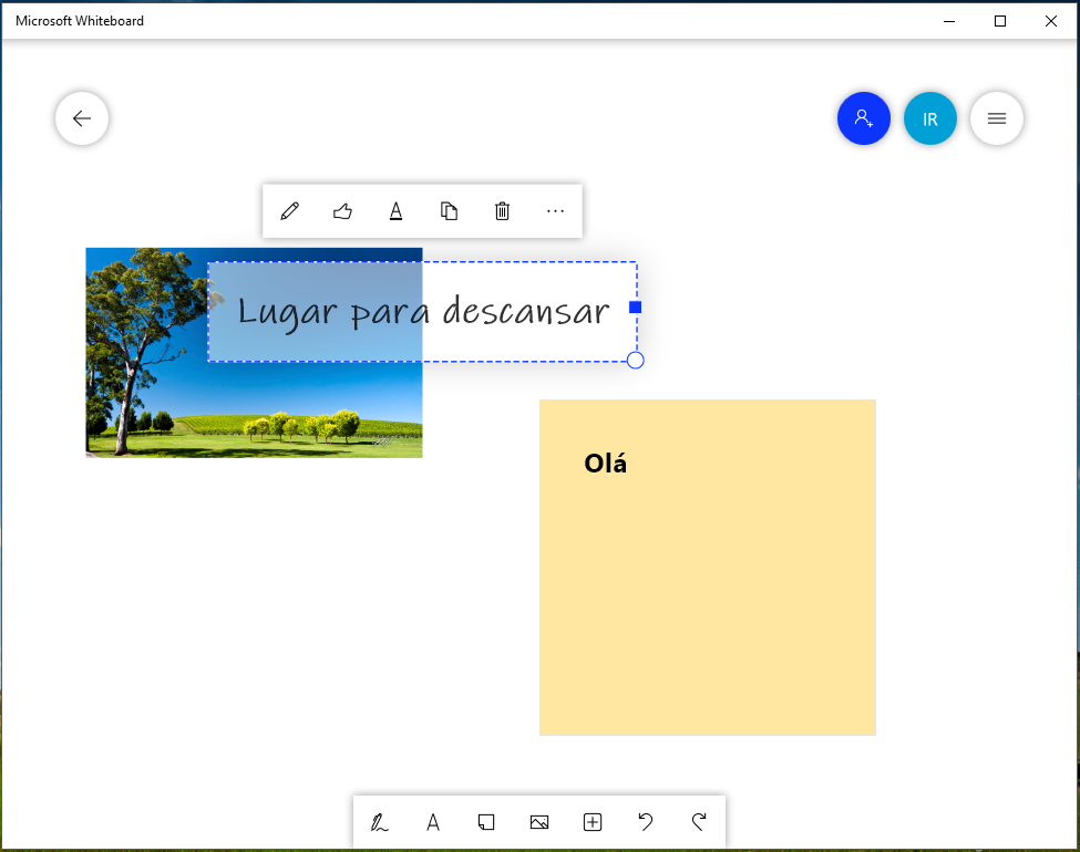 Ajuda Online Windows Ink Whiteboard e Captura de Tela