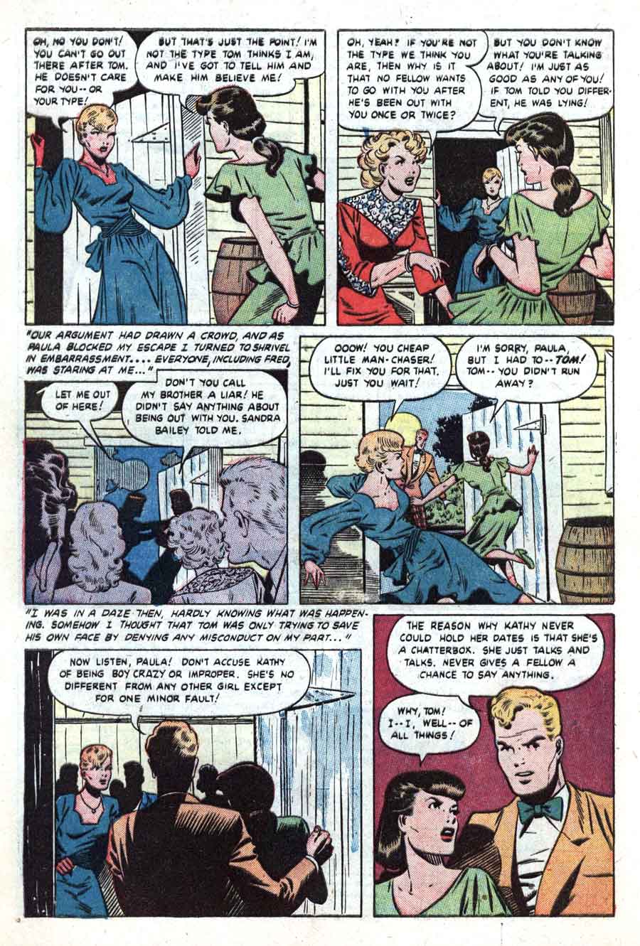 Matt Baker comic book page art, 1940s st. john golden age romance, Pictorial Confessions v1 #1