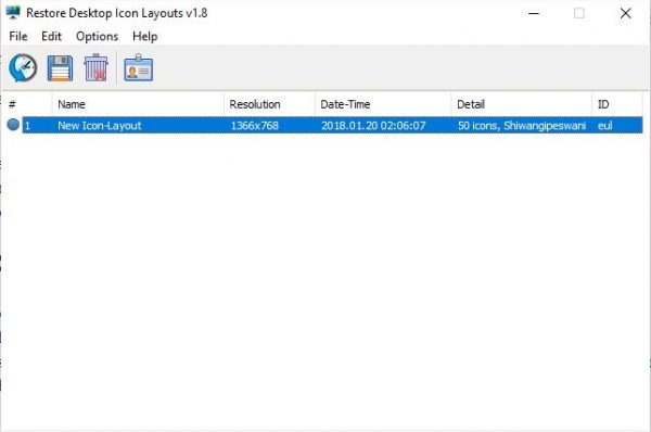 Backup e ripristino dei layout delle icone del desktop con ReIcon