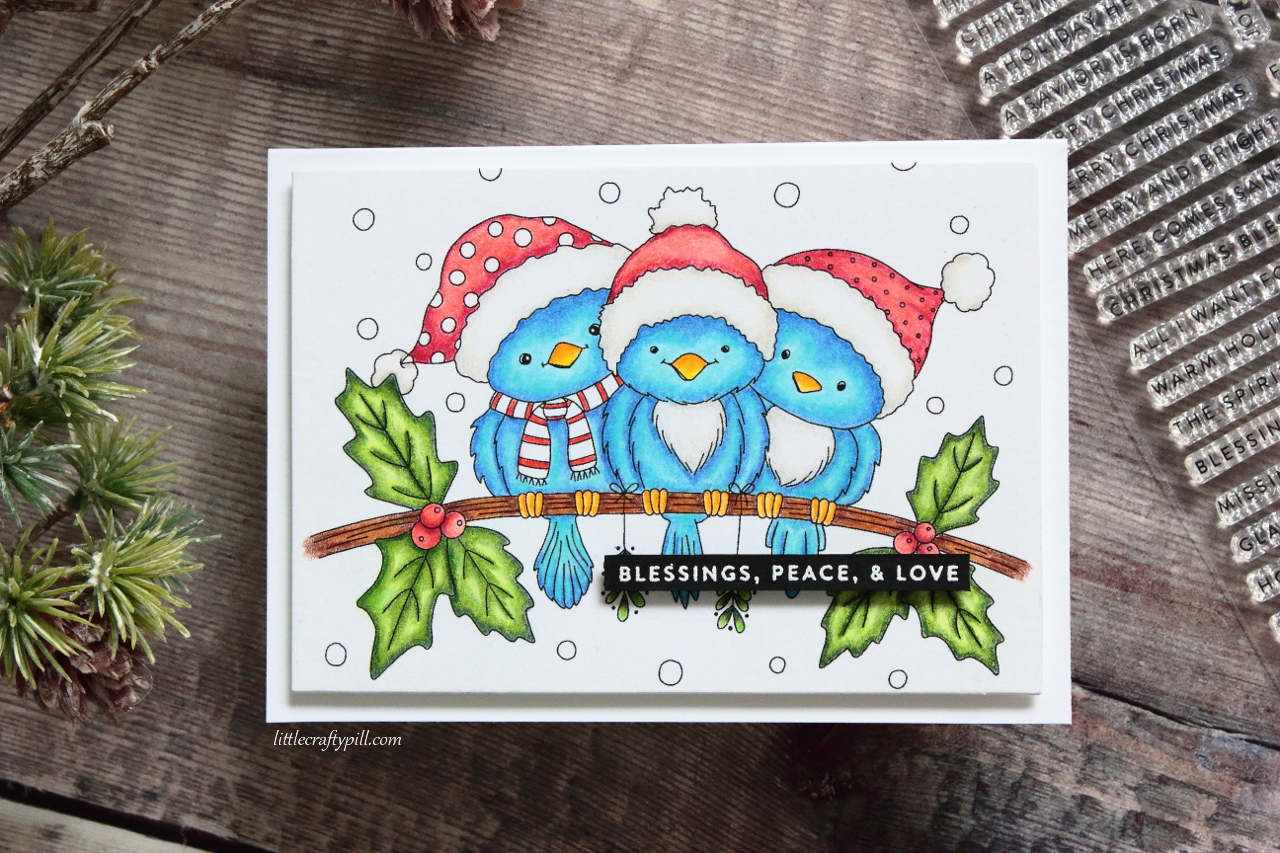 Little Crafty Pill Pencil Colored Christmas Card Tarjetas De Navidad Religiosas Tarjetas De Navidad Hechas A Mano Colores De Navidad