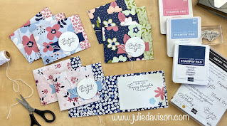 Stampin' Up! Sale-a-Bration Spotlight Day 1:  Paper Blooms Designer Paper Cards ~ www.juliedavison.com #stampinup #saleabration #sab2021