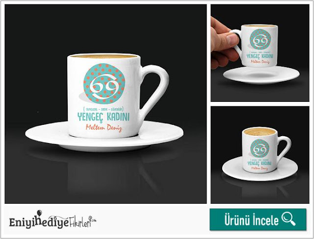 Yengec Burcu Kadınına Hediye Kahve Fincanı