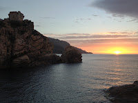 Coucher de soleil à la Marine de Porto en Corse
