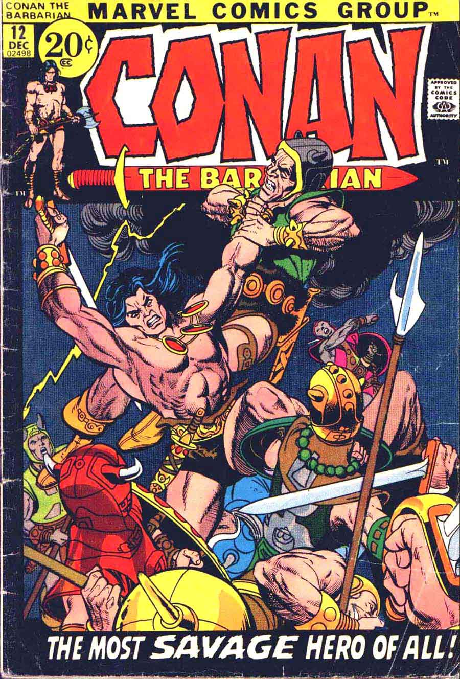Conan the Barbarian v1 #12 marvel comic book cover art by Bernie Wrightson