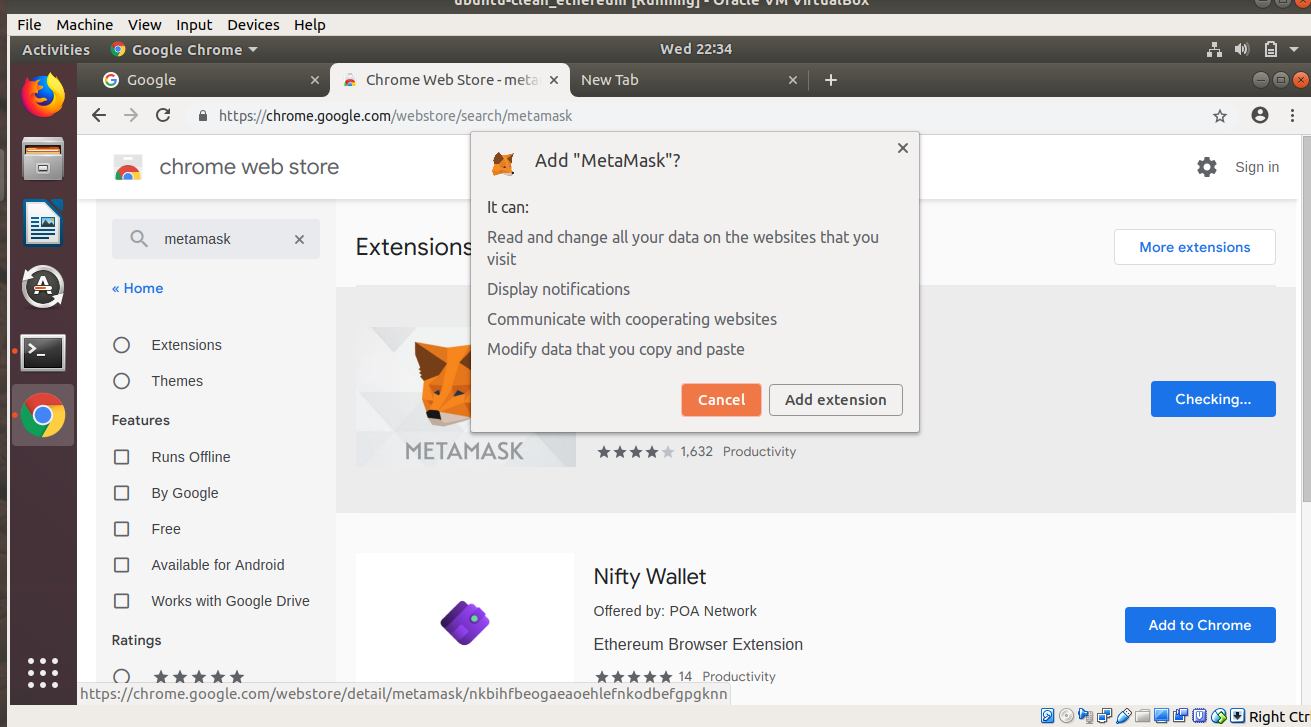 MELIORATE METAMASK extension in ChromeInstallation