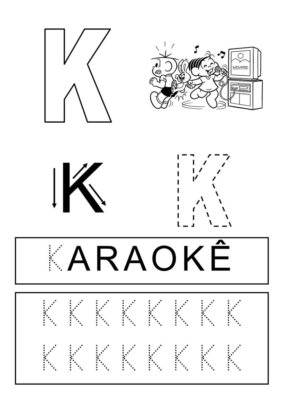 Letra K Alfabeto ExercÍcios Atividades Atividades E Desenhos
