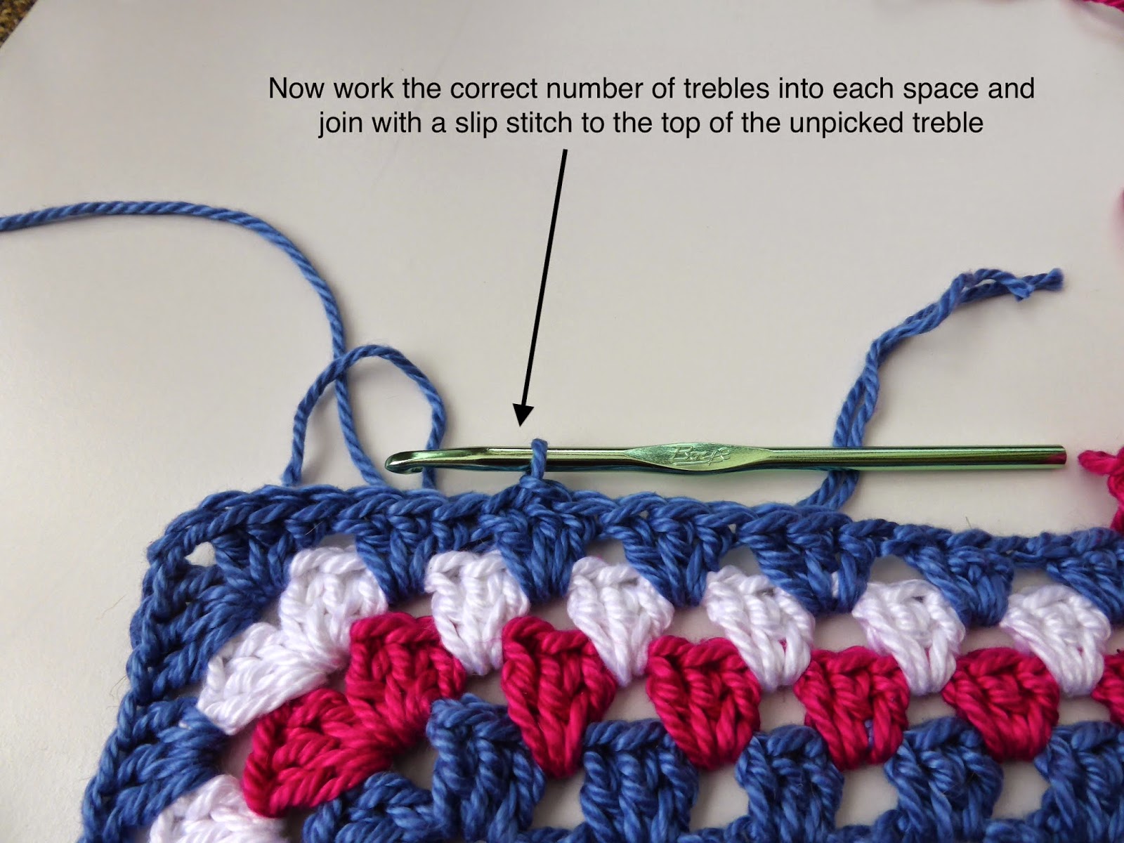 How to repair a missed stitch in your granny blanket The Crafty Co