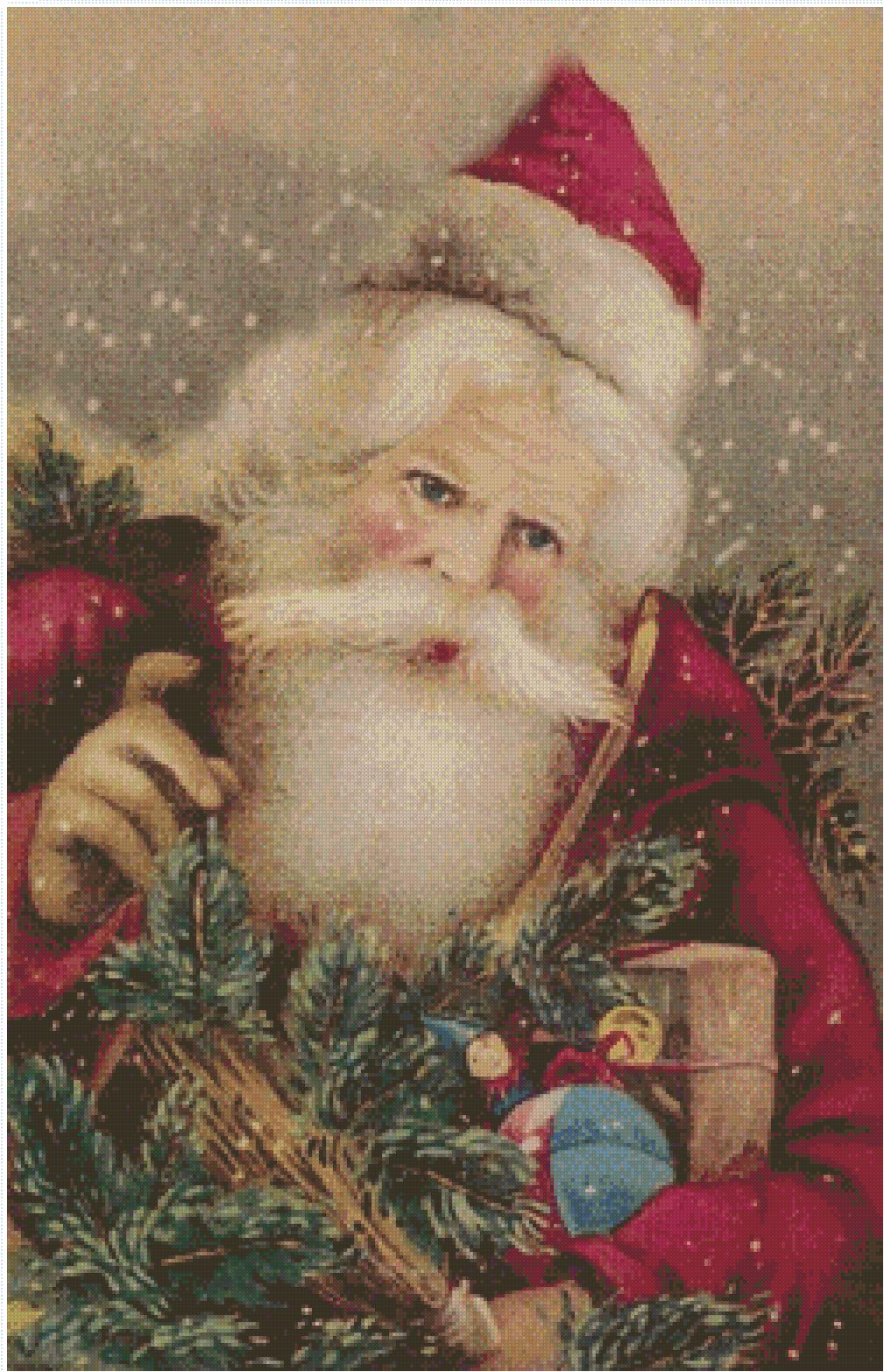 Natalizi Babbo Natale Punto Croce Schemi Gratis.Professione Donna Schemi Gratis Pr Il Punto Croce Cartoline Di Natale Con Babbo Natale 2