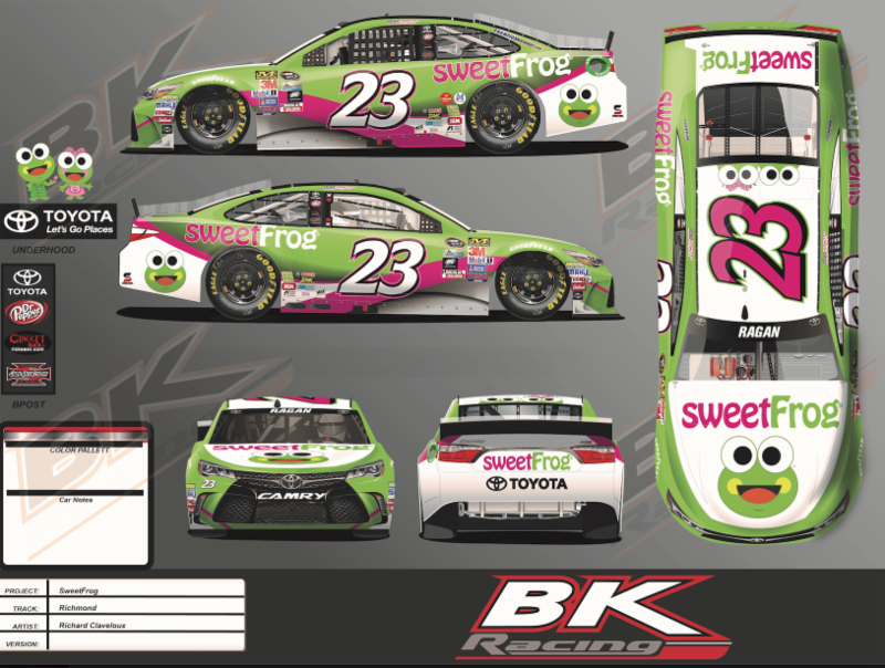 SweetFrog Returns to sponsor BK Racing, David Ragan at Richmond ...
