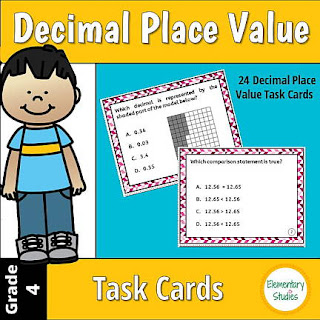 Decimal Place Value Task Cards