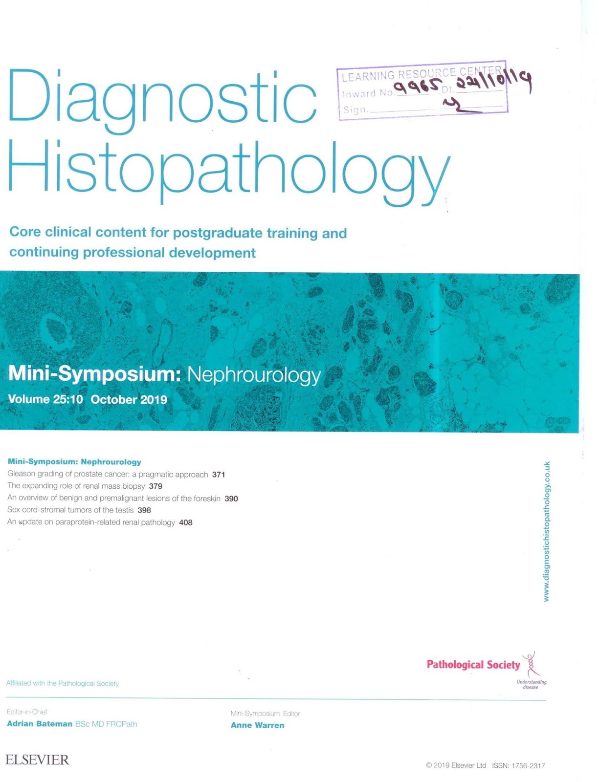https://www.sciencedirect.com/journal/diagnostic-histopathology/vol/25/issue/10