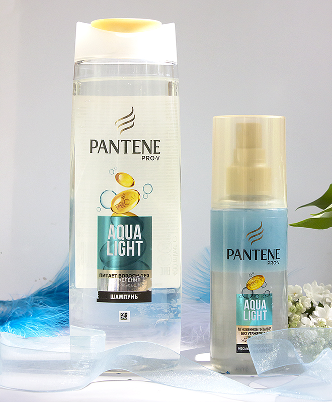 Pantene Pro-V Aqua Light шампунь; несмываемый спрей-уход