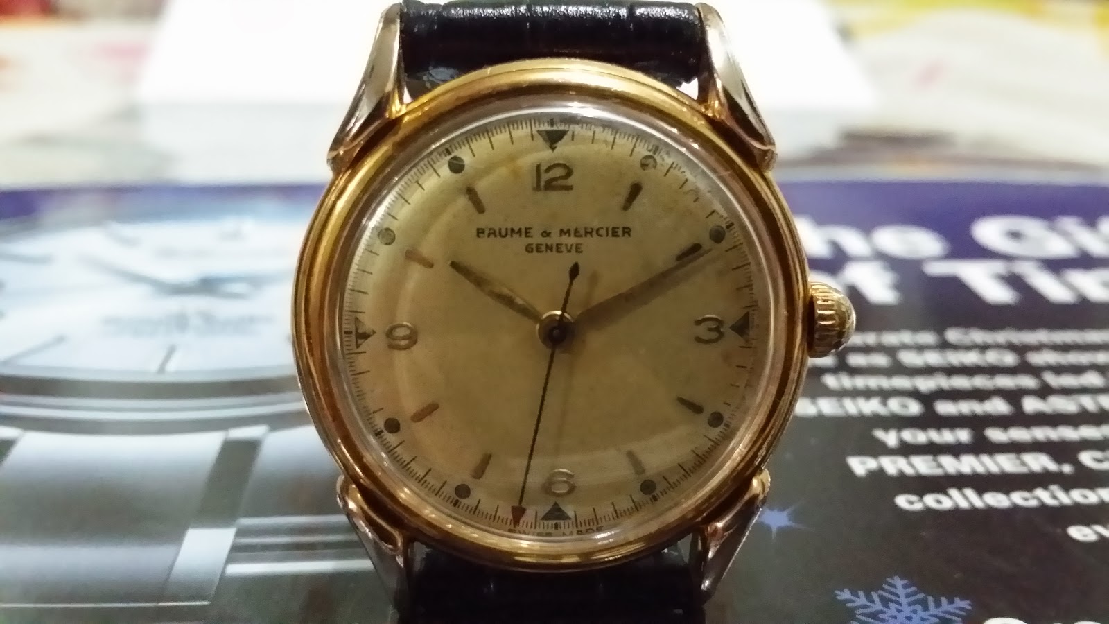 JACK'S TREASURE CHEST OF TIME PIECES: LUXURIOUS VINTAGE AUTHENTIC BAUME et  MERCIER GENTS WRISTWATCHES