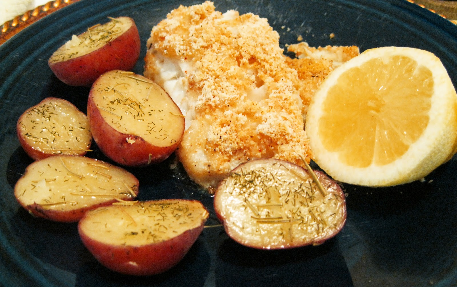 Healthy You Roasted Garlic Orange Roughy