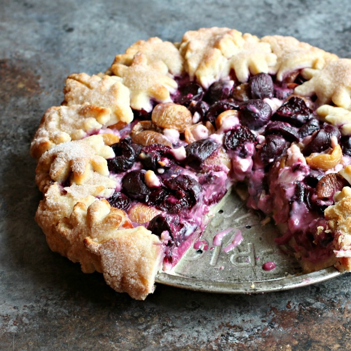 Hungry Couple Mixed Cherry and Goat Cheese Pie