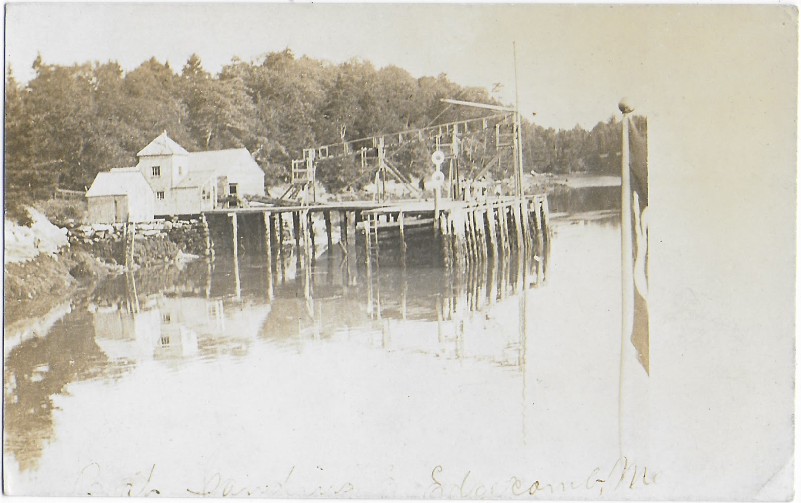 Heirlooms Reunited 1913 RPPC of the Boat Landing at Maine