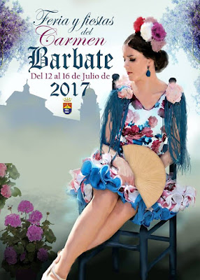 FERIA Y FIESTAS DEL CARMEN - BARBATE 2017 - Aires de Feria - Manuel Jesús Torrejón Pérez - Modelo: Alba Alcántara Dueñas - Diseño del traje: María Remedios Alcántara Agua