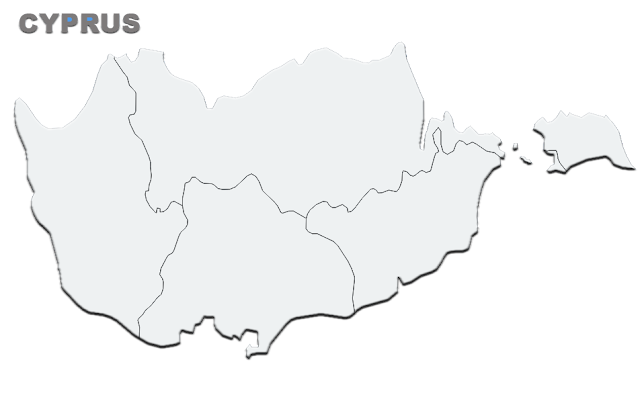 image: Cyprus Printable Outline Blank Map
