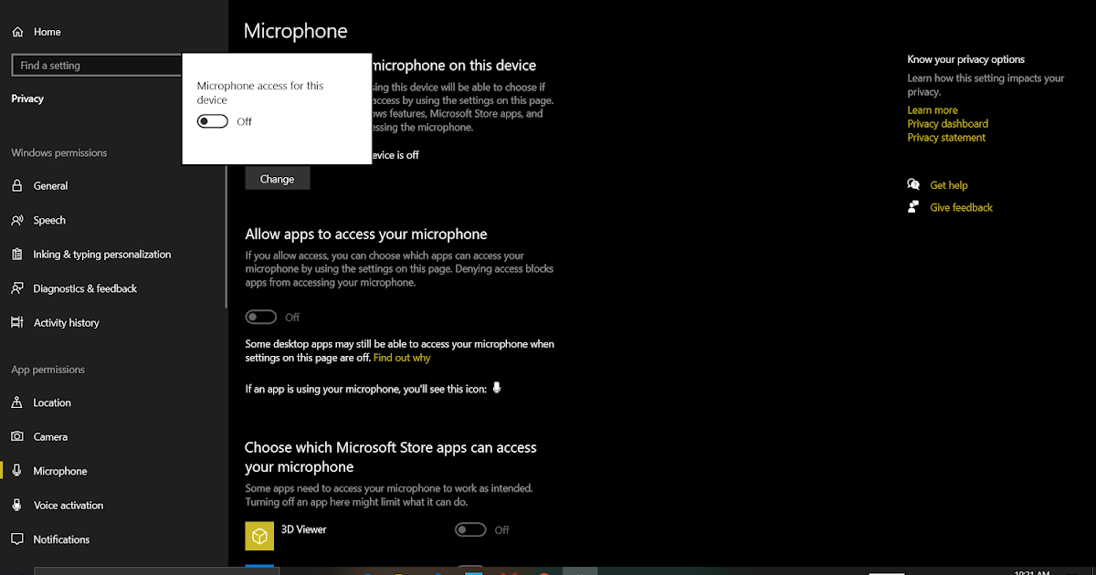 Microphone not working in Windows 10?