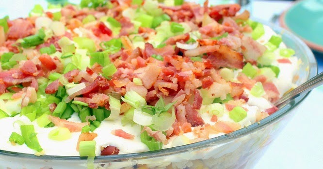 
Cowboy Cornbread Trifle - A Savory BACON Side Dish! - 52 Church Potluck Side Dishes (And BBQ Side)
-image