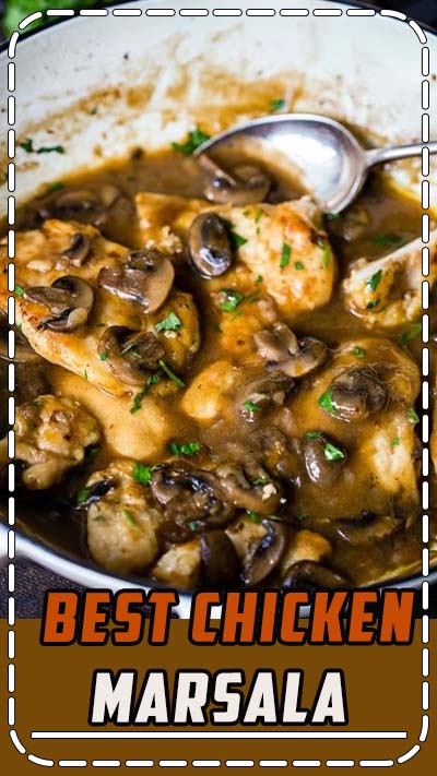 Enjoying this delicious homemade Chicken Marsala doesn't require a restaurant trip, only 25 minutes of your time and a handful of ingredients found at home!