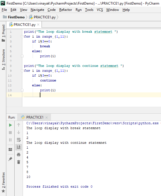 Programming with aarti: Jump statements in Python 3