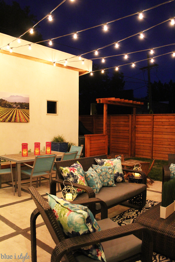 How To Hang Patio String Lights Blue I Style Creating An How To Install Commercial Grade Patio String Lights With Guidewires