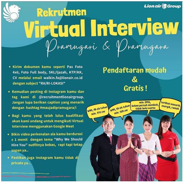 Loker Sma Smk D3 S1 Terbaru Pt Lion Air Group Bulan Maret Tahun 2021 Lowongan Kerja Sma D3 S1 Tahun 2020