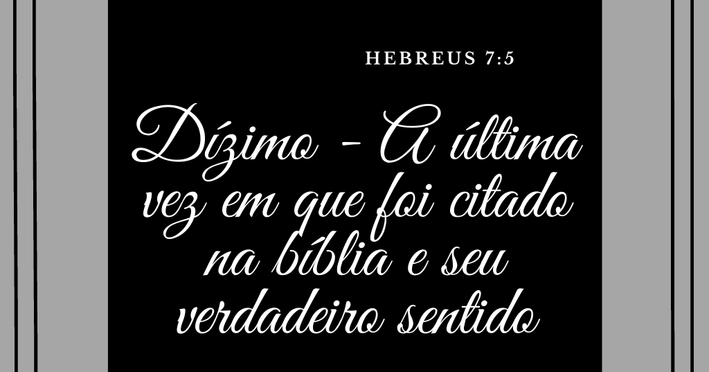 QUEBRANDO GAIOLAS - DÍZIMO - FINAL