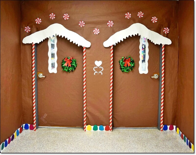 Magos navideñas ventanas bulletin reyes escola decorar grinch decorazioni natale duende enfeites portas navideños Easy Christmas Door Decoration Ideas for Home, Work and School - Home Design Ideas