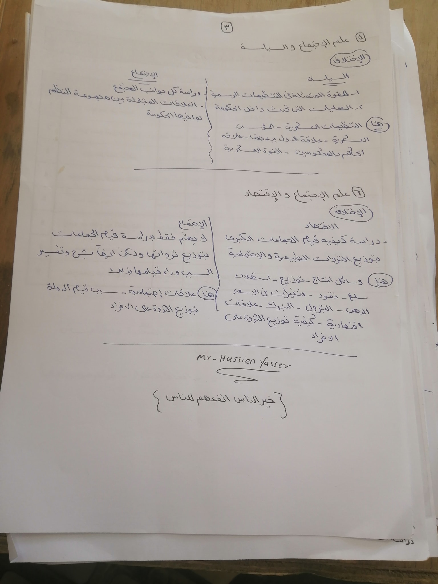 ملخص الباب الثاني علم اجتماع للصف الثالث الثانوي + مفاتيحه بطريقه سهله جداا .. مستر/ حسين ياسر