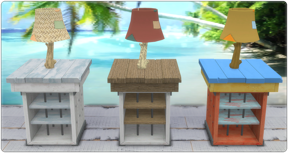 Sims 4 CC's The Best TS3 to TS4 Furniture Set "Castaway" by