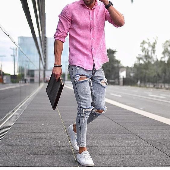 roupa social masculina com calça jeans