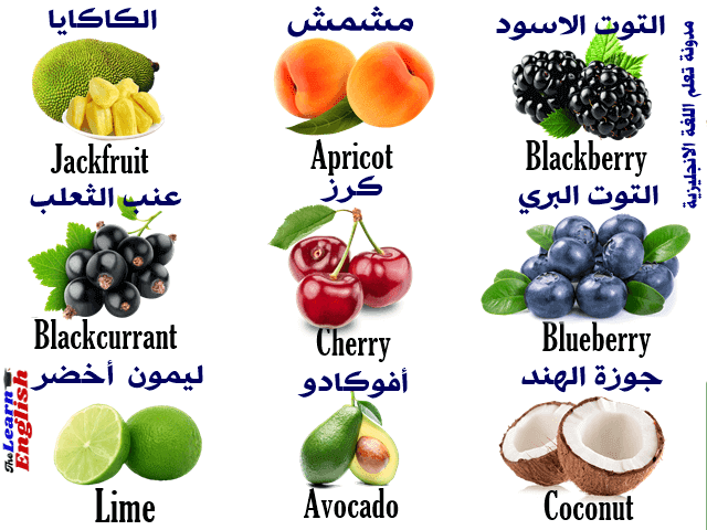 List of Fruit in English