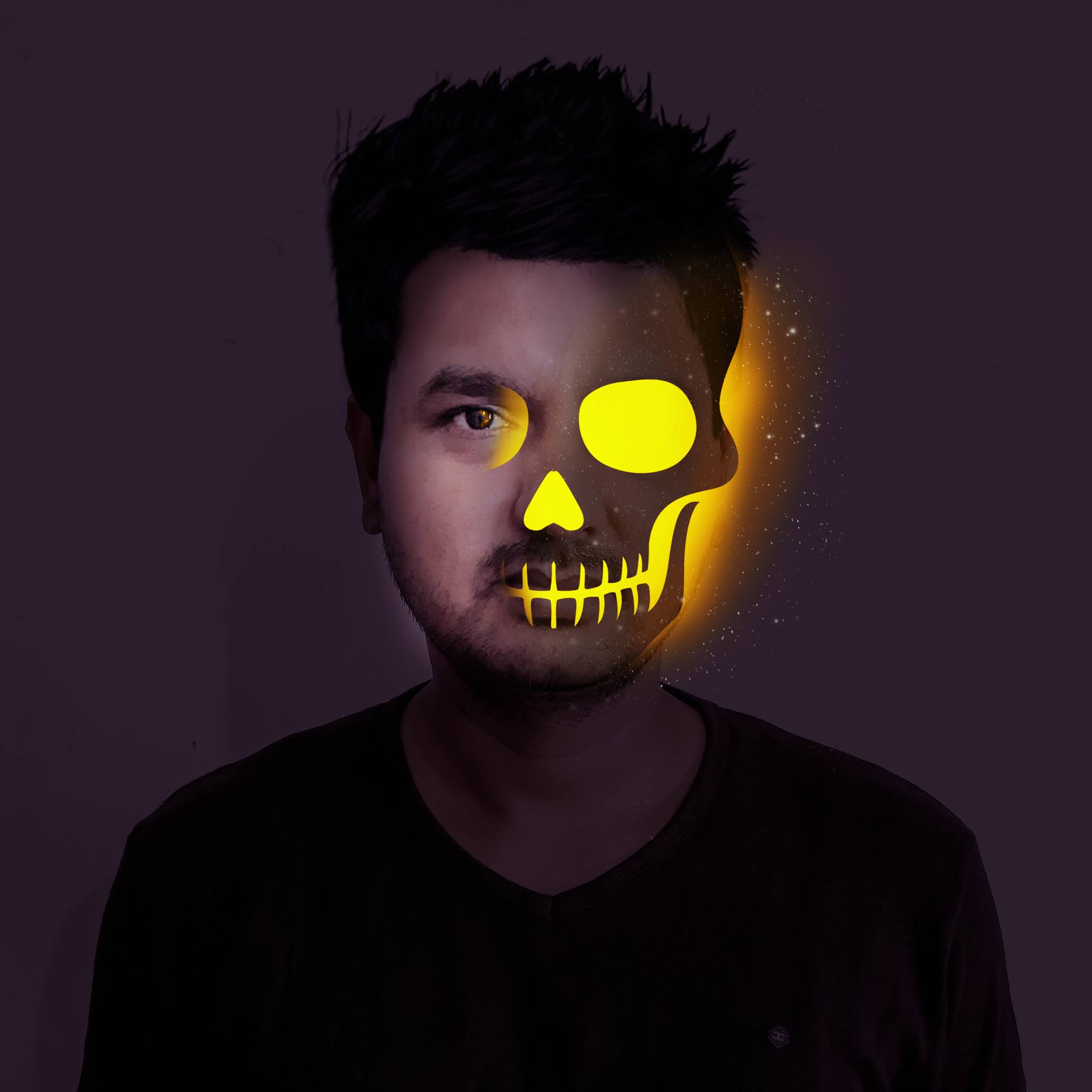 Glowing Skull Portrait Effect Tutorial Skull Photo Editing