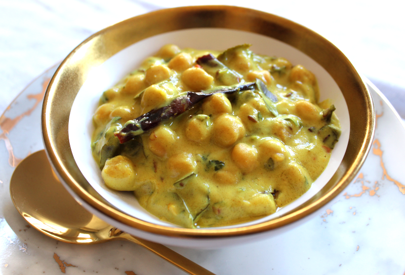 Chickpeas in a Coconut Milk Karhi Sauce Lisa's Kitchen Vegetarian