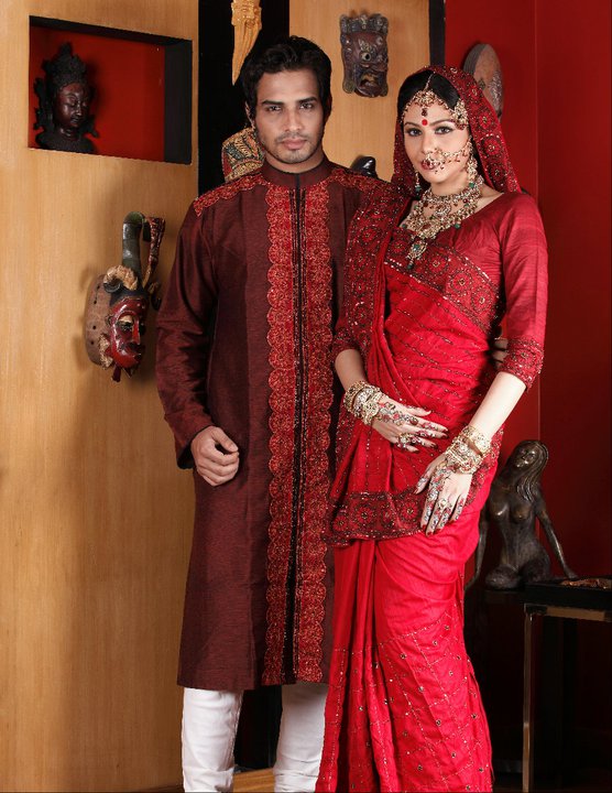 Bengali Wedding Guide: Bangladeshi Modern Bride and Groom : Makeup and Dressup Picture