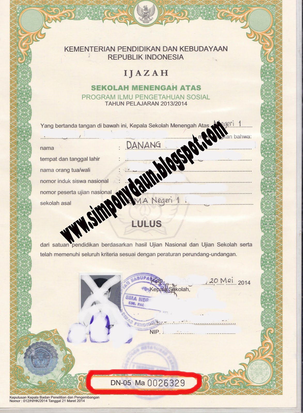 Cara Melihat Nomor Ijazah Sma Ops Sekolah Kita