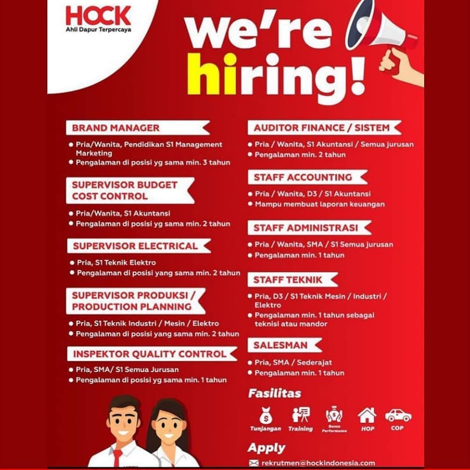 10 Posisi di PT Hokinda Citralestari - Info Lowongan Kerja Medan Hari Ini
