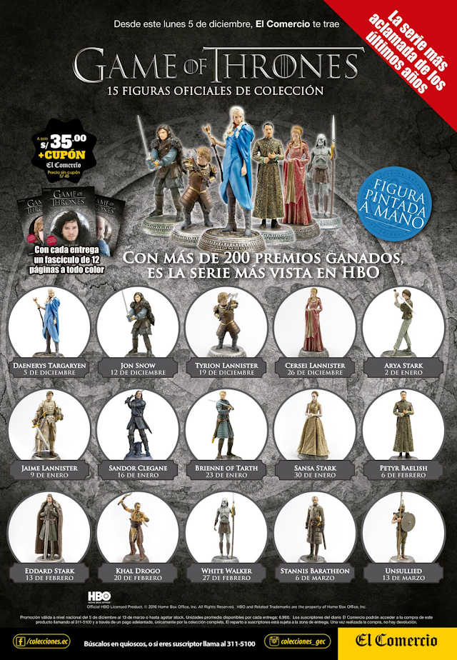 Colección Games of Thrones 1:21 El Comercio Perú