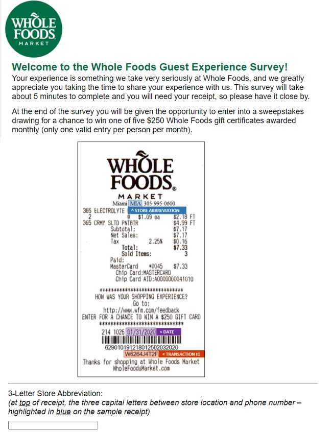  whole foods survey shopper