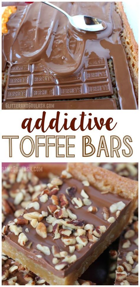 These Toffee Bars are the quickest, easiest, and most delicious to make…ever! This bar is the perfect marriage of toffee crust, chocolate, and pecans. This pan of bars never lasts very long when made. These bars also freeze very well, so it is the perfect choice if you are looking for a “make …
