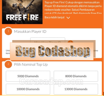 Top up ff codashop